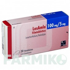 ЛОЗАМЛО (LOSAMLO) 100 мг/5 мг таблетки 30 шт - Лозартан, Амлодипін APONTIS PHARMA