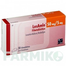 ЛОЗАМЛО (LOSAMLO) 50 мг/5 мг таблетки 30 шт - Лозартан, Амлодипін APONTIS PHARMA