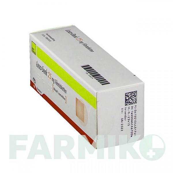 ЛОСАР (LOSAR) 25 мг таблетки 98 шт - Лозартан DENK PHARMA