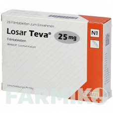 ЛОСАР (LOSAR) 25 мг таблетки 28 шт - Лозартан TEVA