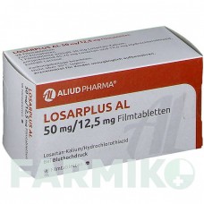 ЛОСАРПЛЮС (LOSARPLUS) 50 мг/12,5 мг таблетки 98 шт - Лозартан, Гідрохлоротіазид ALIUD PHARMA