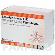 ЛОЗАРТАН (LOSARTAN) 100/12,5 мг таблетки 98 шт - Лозартан, Гідрохлоротіазид ABZ PHARMA