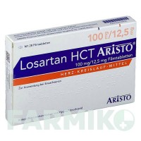 ЛОЗАРТАН (LOSARTAN) 100 мг/12,5 мг таблетки 28 шт - Лозартан, Гидрохлоротиазид ARISTO PHARMA