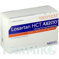 ЛОЗАРТАН (LOSARTAN) 100 мг/12,5 мг таблетки 98 шт - Лозартан, Гідрохлоротіазид ARISTO PHARMA