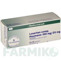 ЛОЗАРТАН (LOSARTAN) 100 мг/25 мг таблетки 28 шт - Лозартан, Гидрохлоротиазид HEUMANN PHARMA