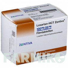 ЛОЗАРТАН (LOSARTAN) 100 мг/25 мг таблетки 98 шт - Лозартан, Гидрохлоротиазид ZENTIVA