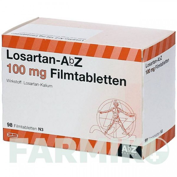 ЛОЗАРТАН (LOSARTAN) 100 мг таблетки 98 шт - Лозартан ABZ PHARMA