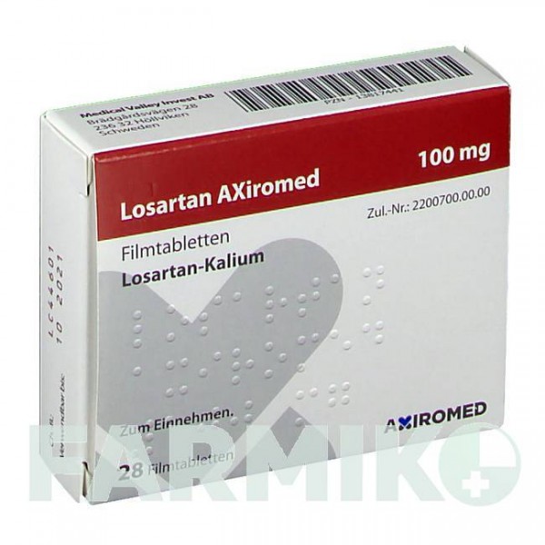 ЛОЗАРТАН (LOSARTAN) 100 мг таблетки 28 шт - Лозартан MEDICAL VALLEY INVEST
