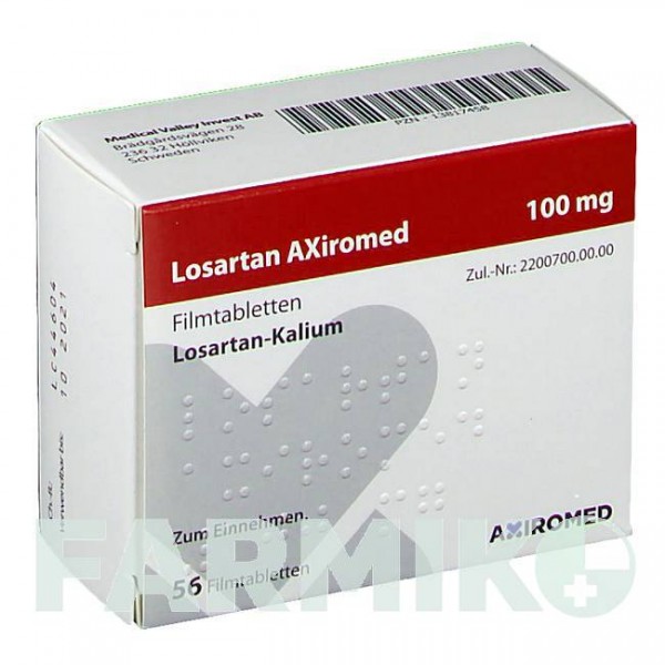 ЛОЗАРТАН (LOSARTAN) 100 мг таблетки 56 шт - Лозартан MEDICAL VALLEY INVEST