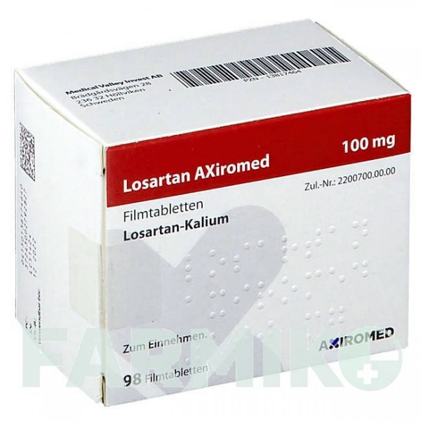 ЛОЗАРТАН (LOSARTAN) 100 мг таблетки 98 шт - Лозартан MEDICAL VALLEY INVEST