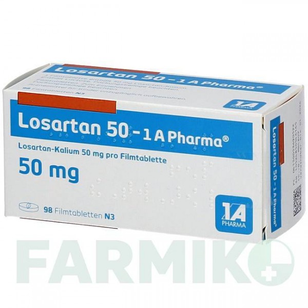ЛОЗАРТАН (LOSARTAN) 50 таблетки 98 шт - Лозартан 1 A PHARMA