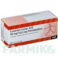 ЛОЗАРТАН (LOSARTAN) 50/12,5 мг таблетки 56 шт - Лозартан, Гидрохлоротиазид ABZ PHARMA