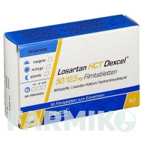 ЛОЗАРТАН (LOSARTAN) 50/12,5 мг таблетки 56 шт - Лозартан, Гідрохлоротіазид DEXCEL PHARMA
