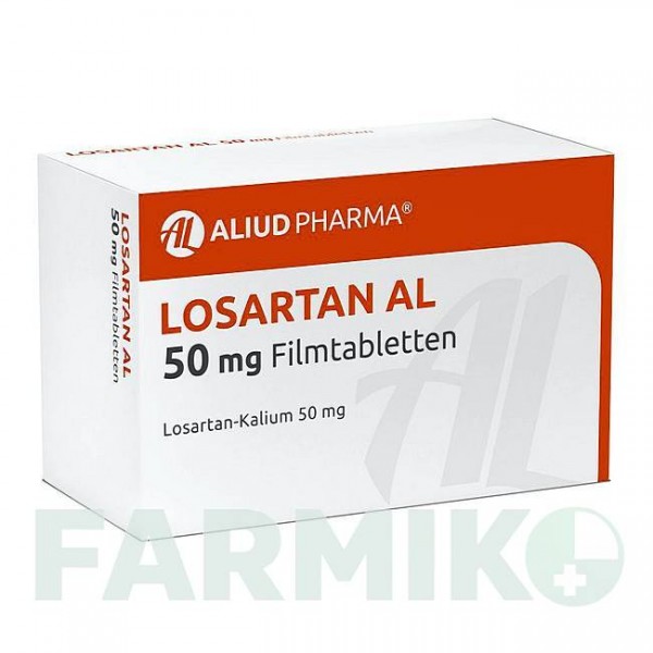 ЛОЗАРТАН (LOSARTAN) 50 мг таблетки 98 шт - Лозартан ALIUD PHARMA