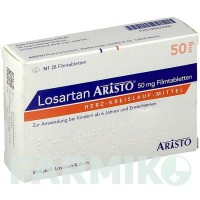 ЛОЗАРТАН (LOSARTAN) 50 мг таблетки 28 шт - Лозартан ARISTO PHARMA