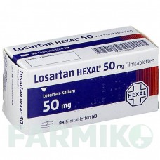 ЛОЗАРТАН (LOSARTAN) 50 мг таблетки 98 шт - Лозартан HEXAL
