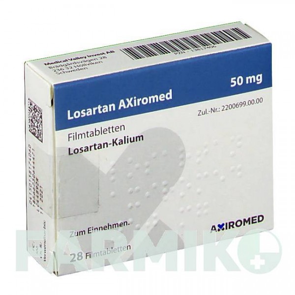 ЛОЗАРТАН (LOSARTAN) 50 мг таблетки 28 шт - Лозартан MEDICAL VALLEY INVEST