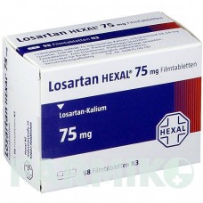 ЛОЗАРТАН (LOSARTAN) 75 мг таблетки 98 шт - Лозартан HEXAL