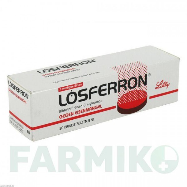 ЛОСФЕРРОН (LoSFERRON) таблетки 20 шт - Залізо (II) глюконат MIBE