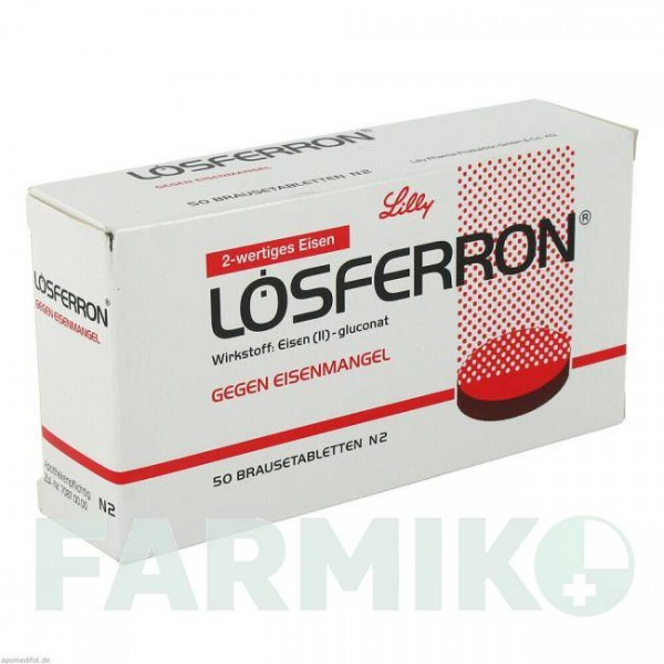 ЛОСФЕРРОН (LoSFERRON) таблетки 50 шт - Залізо (II) глюконат MIBE