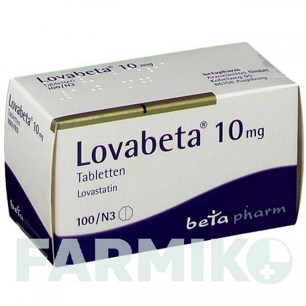 ЛОВАБЕТА (LOVABETA) 10 мг таблетки 100 шт - Ловастатин BETAPHARM