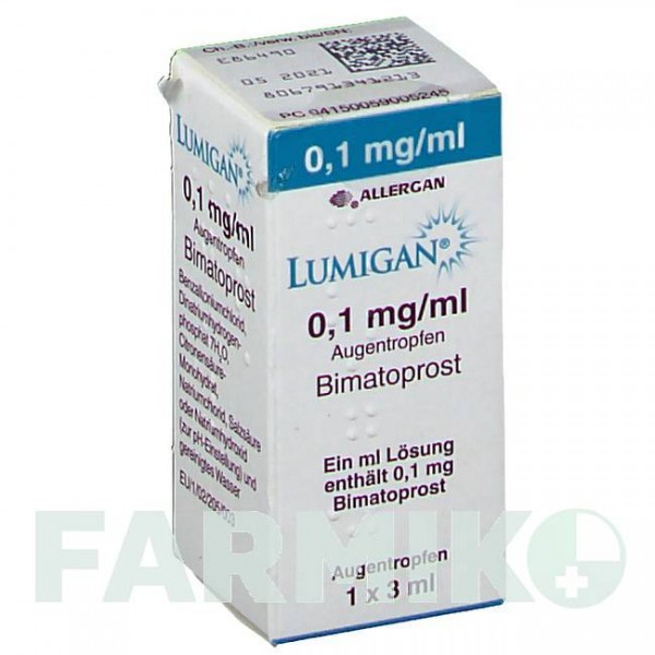 ЛУМІГАН (LUMIGAN) 0,1 мг/мл краплі 3 мл - Біматопрост ABBVIE