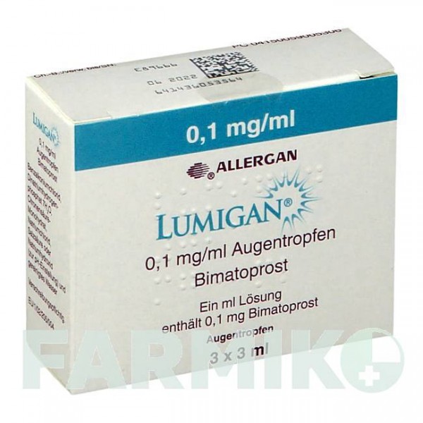 ЛУМІГАН (LUMIGAN) 0,1 мг/мл краплі 3x3 мл - Біматопрост ABBVIE