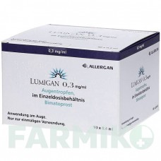 ЛУМІГАН (LUMIGAN) 0,3 мг/мл краплі 90x0,4 мл - Біматопрост 1 0 1 CAREFARM