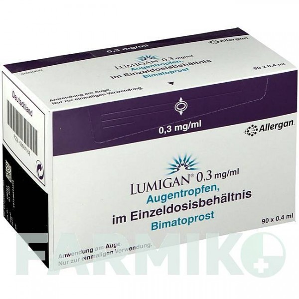 ЛУМІГАН (LUMIGAN) 0,3 мг/мл краплі 90x0,4 мл - Біматопрост ABBVIE