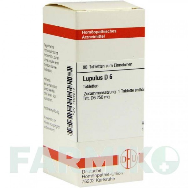 ЛУПУЛЮС (LUPULUS) D 6 таблетки 80 шт - Гомеопатия DHU