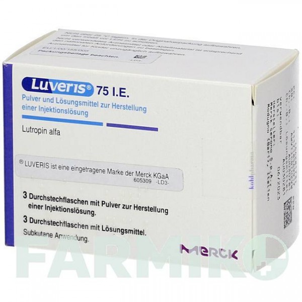 ЛУВЕРИС (LUVERIS) 75 МЕ порошок 3 шт - Лутропин альфа KOHLPHARMA