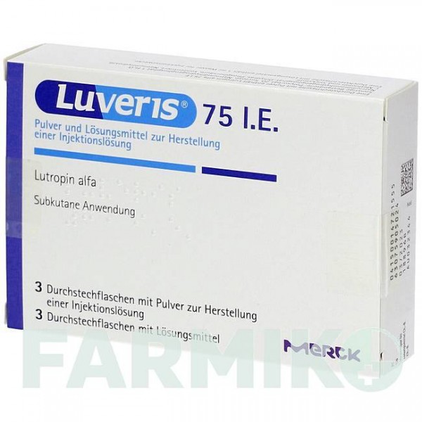 ЛУВЕРІС (LUVERIS) 75 МО порошок 3 шт - Лутропін альфа MERCK HEALTHCARE