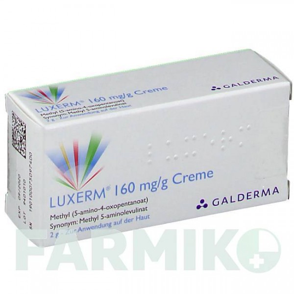 ЛЮКСЕРМ (LUXERM) 160 мг/г крем 2 г - Метиламинолевулинат GALDERMA