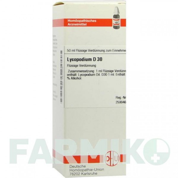 ЛИКОПОДИУМ (LYCOPODIUM) D 30 раствор 50 мл - Гомеопатия DHU