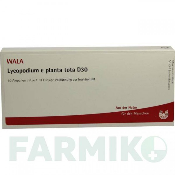 ЛИКОПОДИУМ (LYCOPODIUM) D 30 ампулы 10x1 мл - Гомеопатия WALA HEILMITTEL