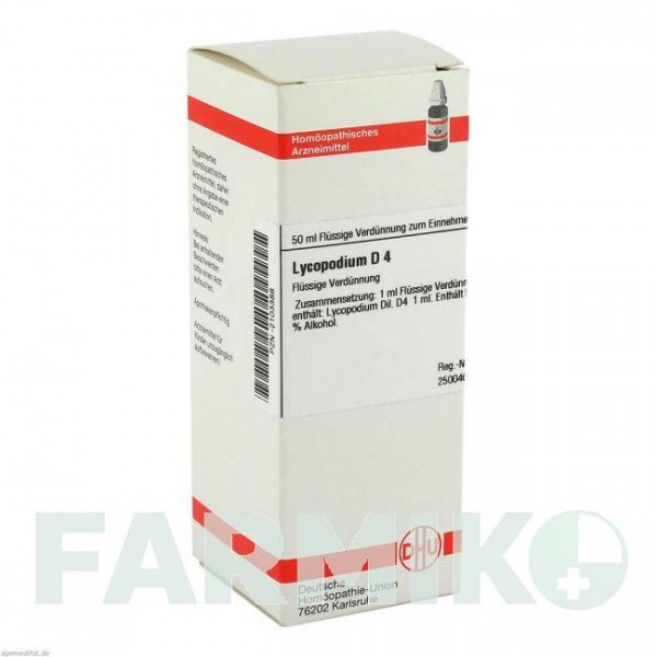ЛИКОПОДИУМ (LYCOPODIUM) D 4 раствор 50 мл - Гомеопатия DHU