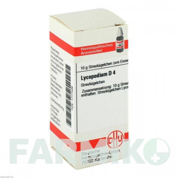 ЛИКОПОДИУМ (LYCOPODIUM) D 4 глобули 10 г - Гомеопатия DHU