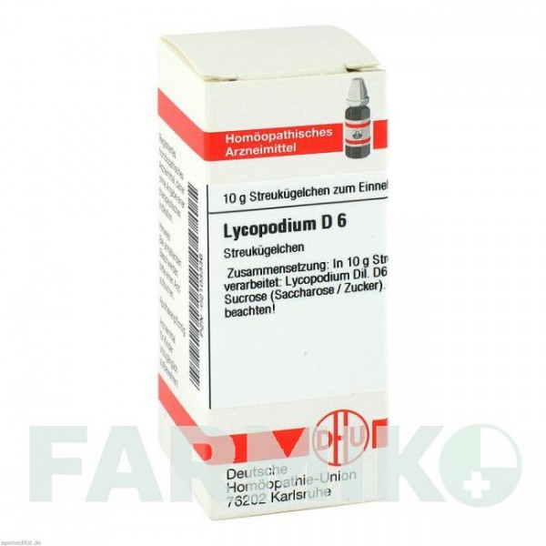 ЛИКОПОДИУМ (LYCOPODIUM) D 6 глобули 10 г - Гомеопатия DHU