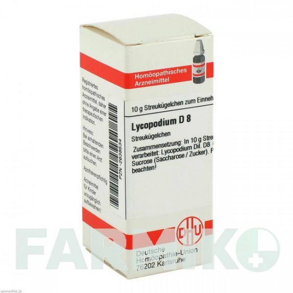 ЛИКОПОДИУМ (LYCOPODIUM) D 8 глобули 10 г - Гомеопатия DHU