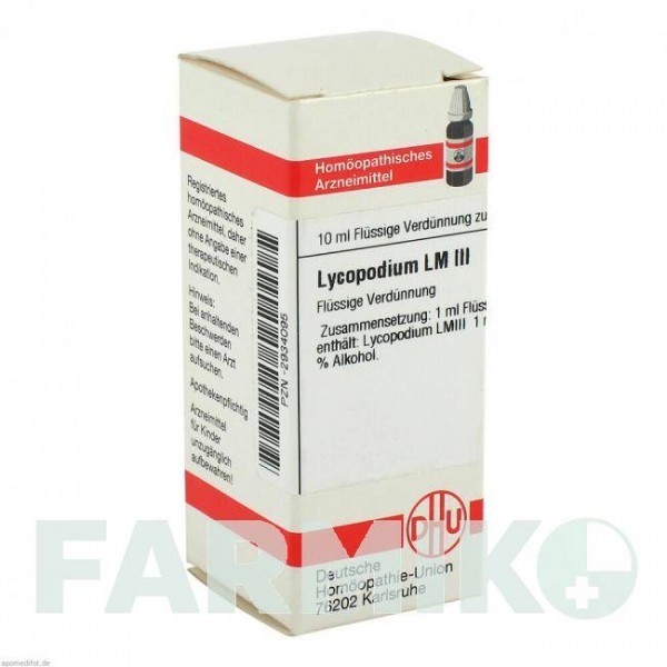 ЛИКОПОДИУМ (LYCOPODIUM) LM III раствор 10 мл - Гомеопатия DHU