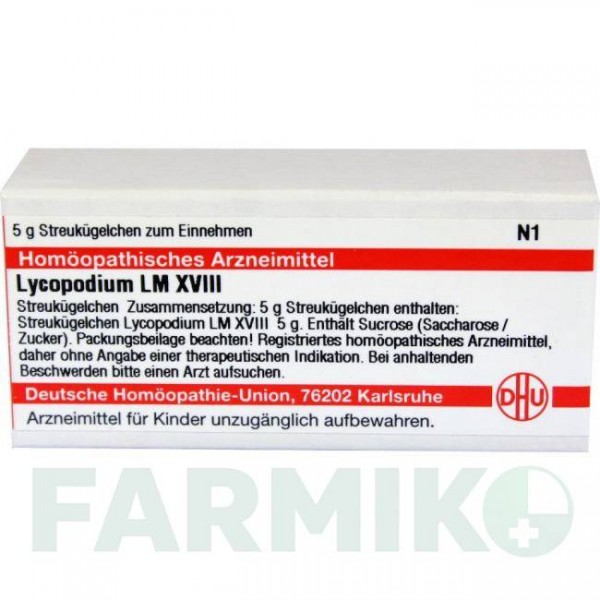 ЛИКОПОДИУМ (LYCOPODIUM) LM XVIII глобули 5 г - Гомеопатия DHU
