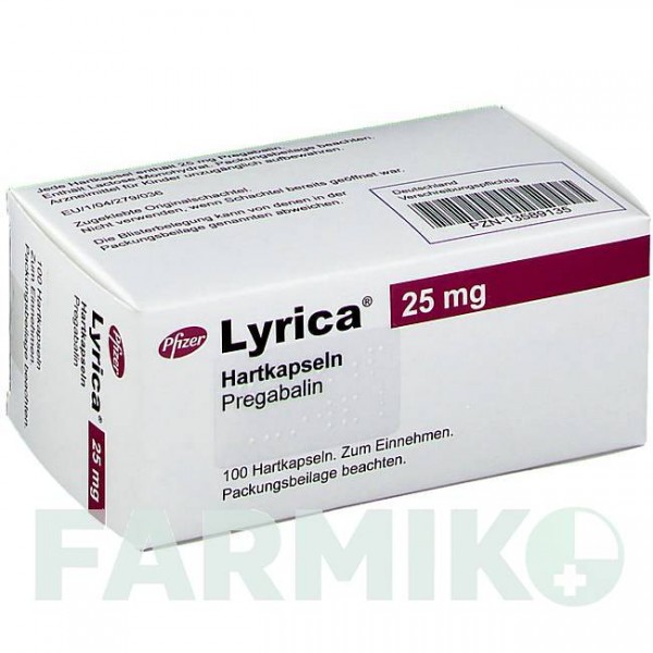 ЛІРИКА (LYRICA) 25 мг капсули 100 шт - Прегабалін ACA MULLER-ADAG PHARMA