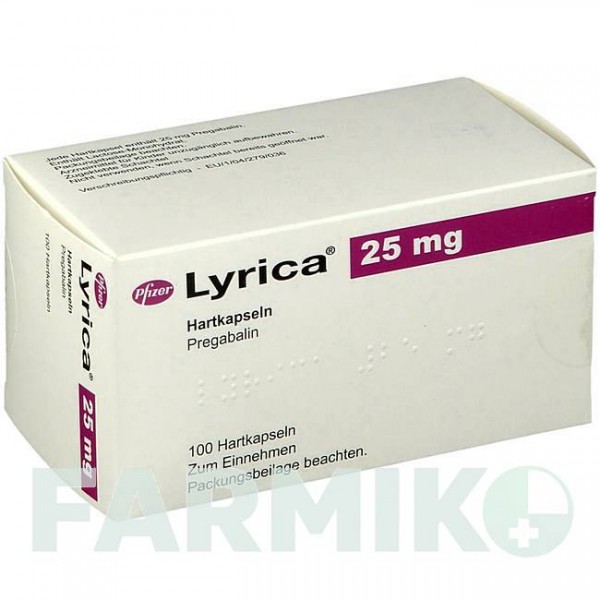 ЛИРИКА (LYRICA) 25 мг капсулы 100 шт - Прегабалин AXICORP PHARMA