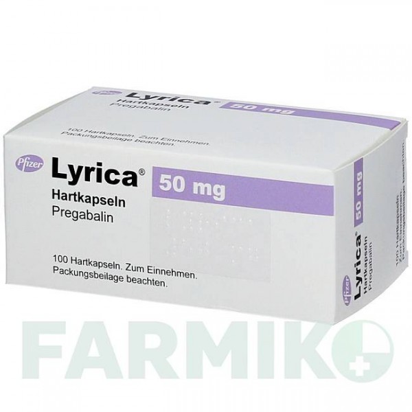 ЛІРИКА (LYRICA) 50 мг капсули 100 шт - Прегабалін ACA MULLER-ADAG PHARMA