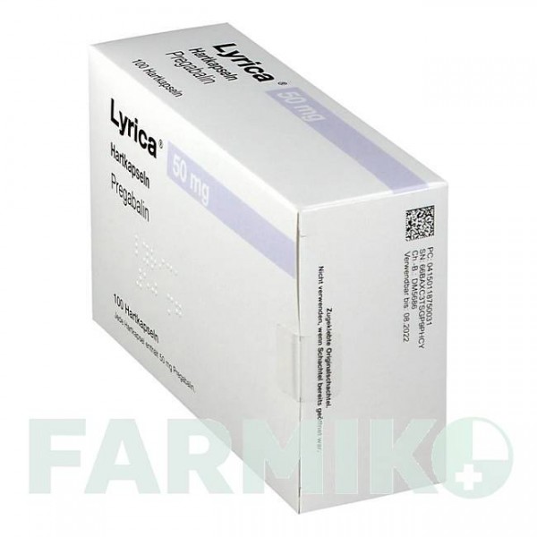 ЛИРИКА (LYRICA) 50 мг капсулы 100 шт - Прегабалин ORIFARM
