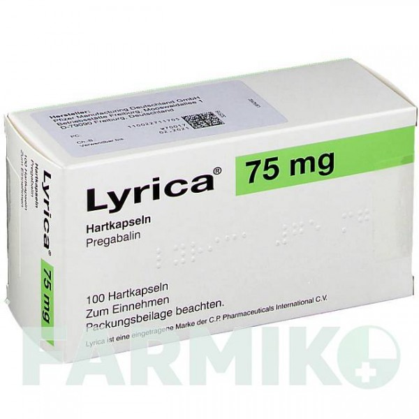ЛІРИКА (LYRICA) 75 мг капсули 100 шт - Прегабалін AXICORP PHARMA