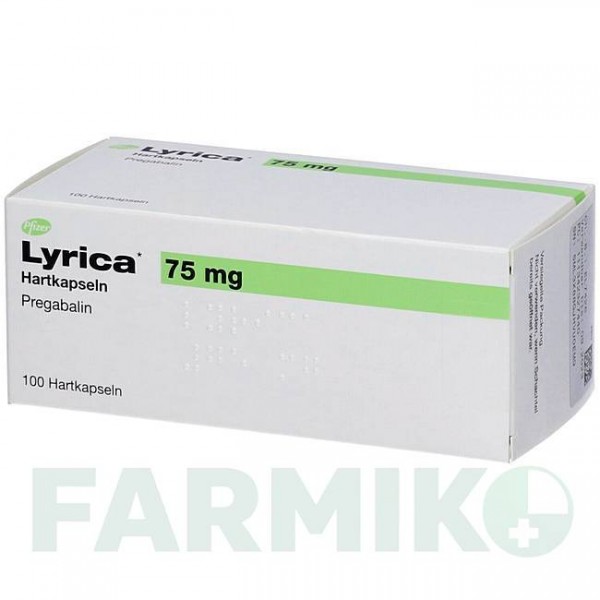 ЛІРИКА (LYRICA) 75 мг капсули 100 шт - Прегабалін MEDICOPHARM