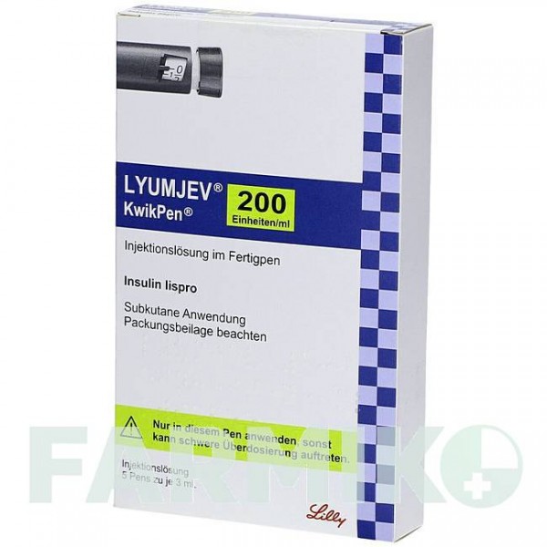 ЛЮМДЖЕВ (LYUMJEV) 200 ОД/мл розчин 5x3 мл - Інсулін лізпро AXICORP PHARMA