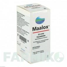 МААЛОКС (MAALOX) 25 таблетки 100 шт - Оксид алюминия, Магния гидроксид KOHLPHARMA
