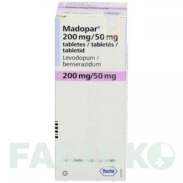 МАДОПАР (MADOPAR) 250 таблетки 100 шт - Леводопа, Бенсеразид ACA MULLER-ADAG PHARMA